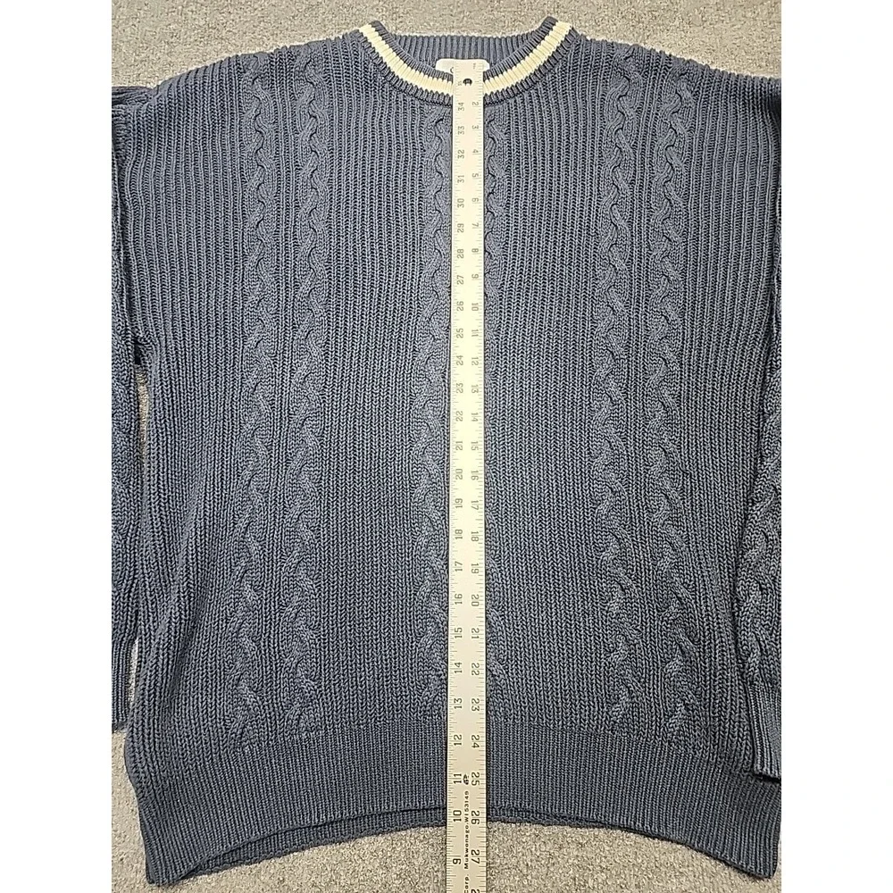 Vintage Dockers cable knit Heavy cotton sweater Mens Size Large